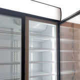 1500L Triple Door Upright Display Fridge - Glass Door