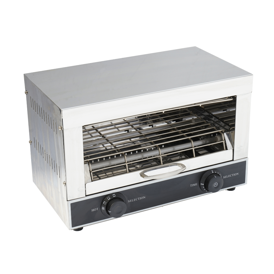 Single infrared quartz element salamander griller toaster and timer - QT-1