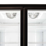 800L Double Door Upright Display Fridge - Glass Door