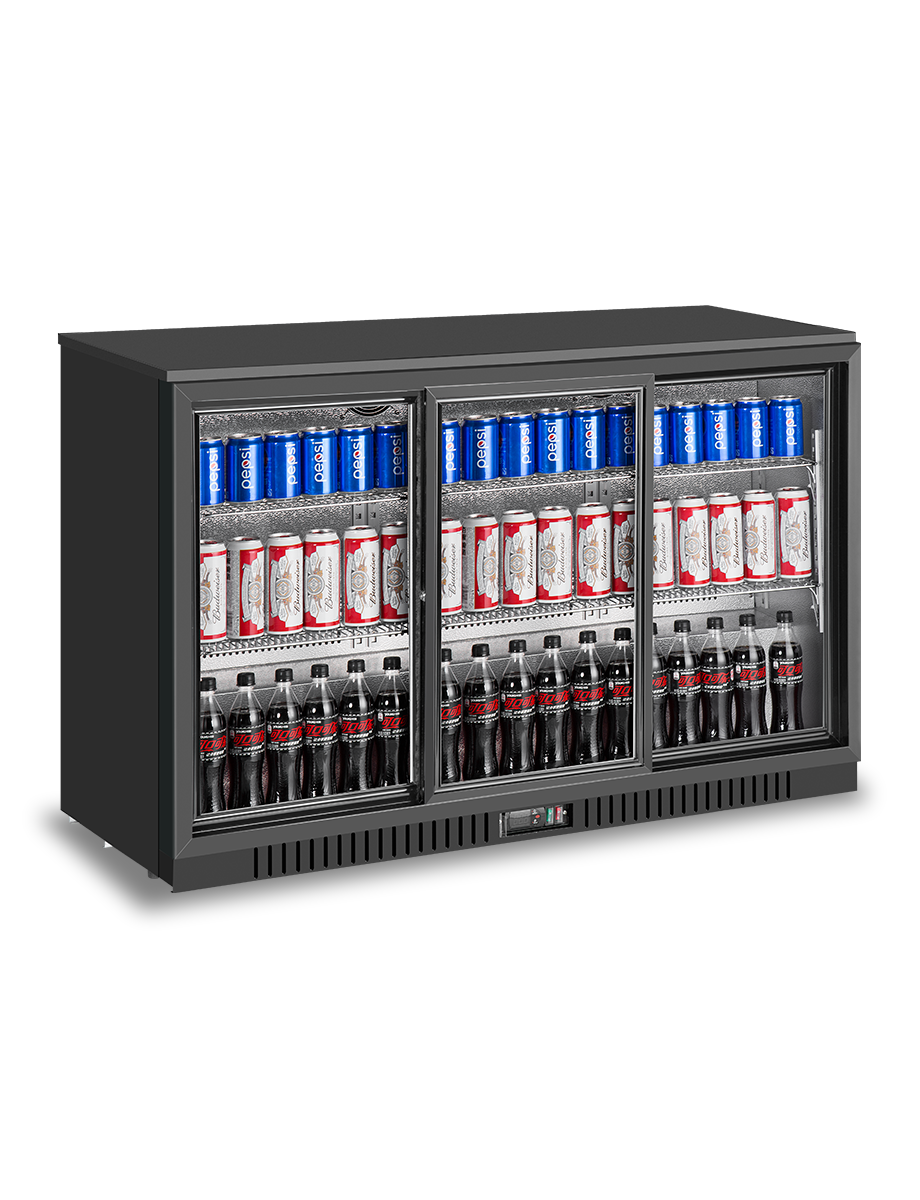 Atosa 3 sliding doors back bar cooler