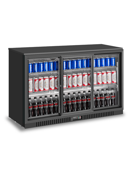 Atosa 3 sliding doors back bar cooler
