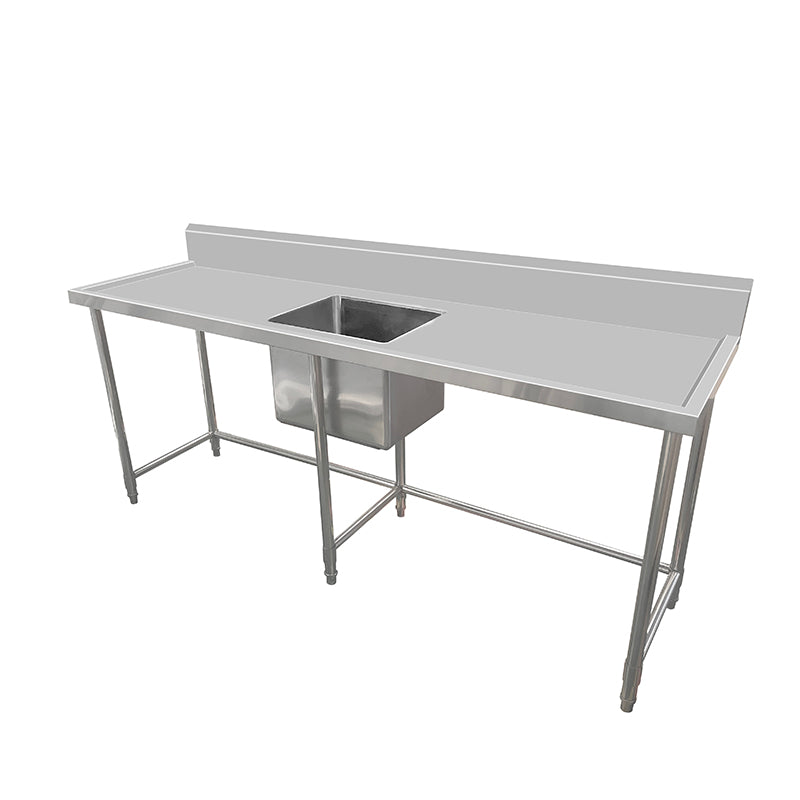 Work Bench - Single Sink with Leg Brace - Center Sink / 600 / ASS-2160C