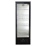 300L Upright Glass Door Display / Backbar Fridge - Black