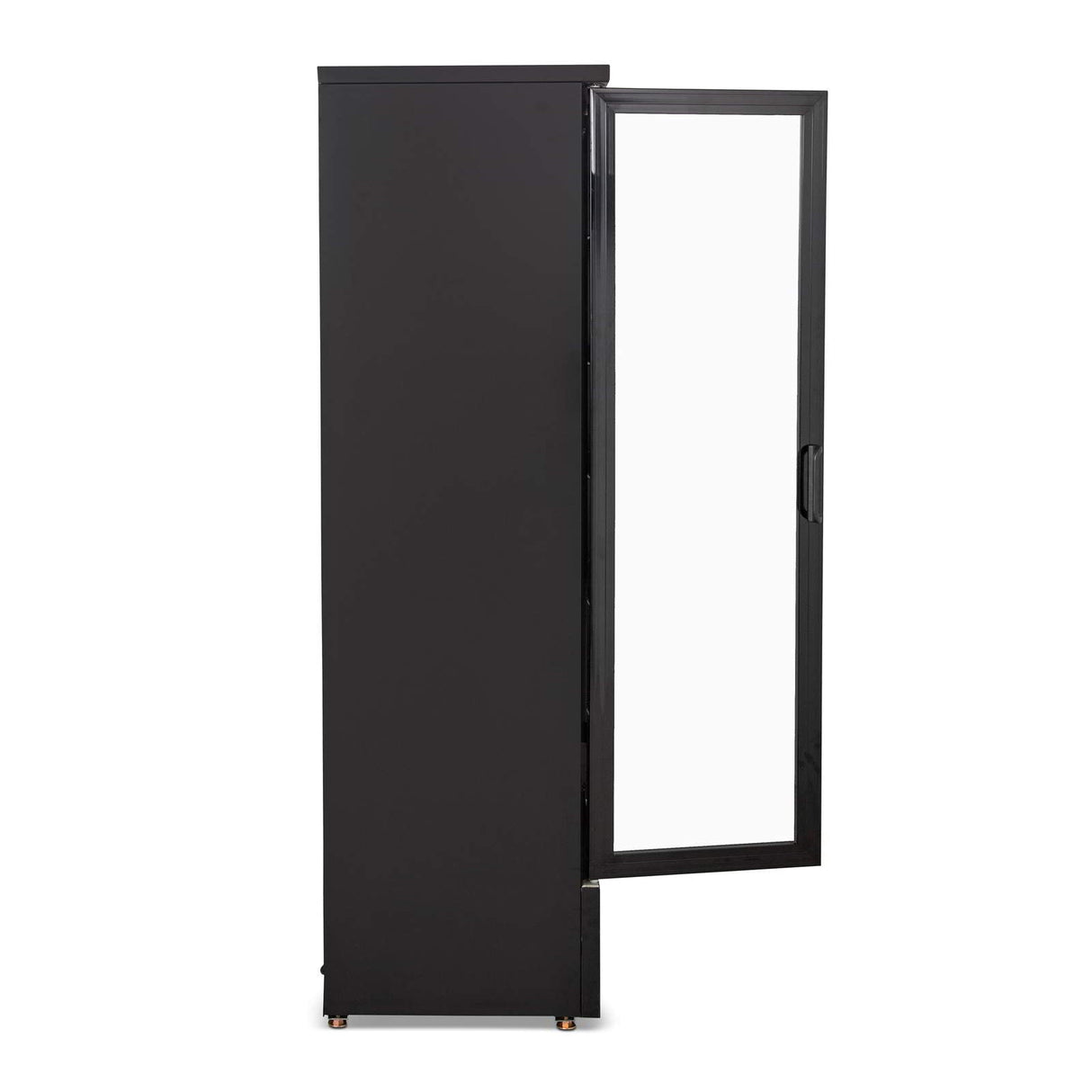 AG 477L Upright Double Glass Door Display / Backbar Fridge - Black B500G