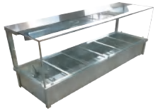 Jasper WET HOT FOOD DISPLAY 2060 MM BM6 HOLDS 6 x 1/1 GN PANS (PANS NOT INCLUDED) 15 AMP BM6