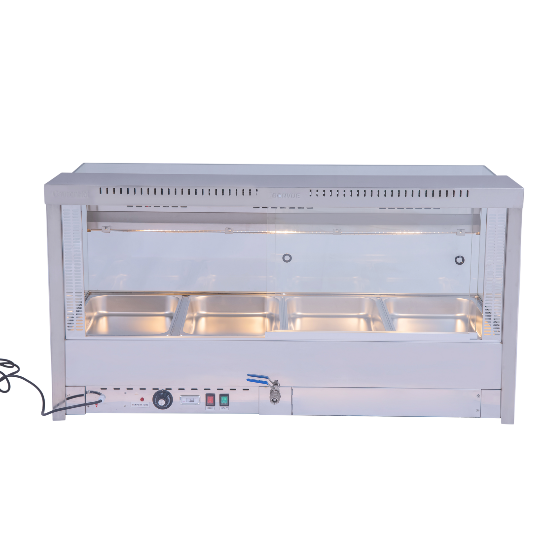 Bonvue Square Countertop Wet and Dry Bain Marie - BM14SC