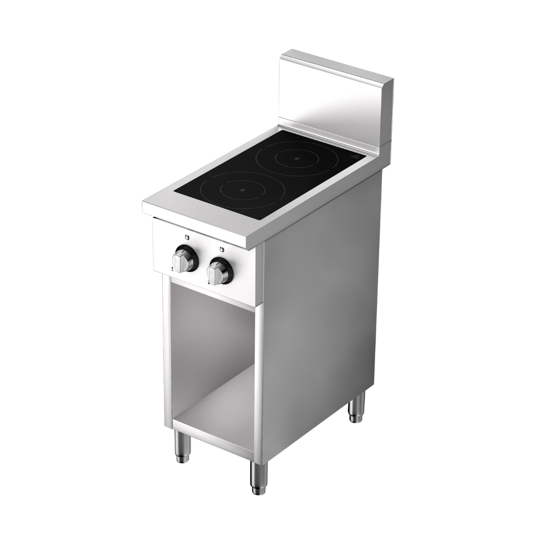 Brenner Volt 800 Series 2 Zones Freestanding Induction Cooktop with Open Undershelf BREE8-400IC - Whisk Hospitality - BREE8-400IC