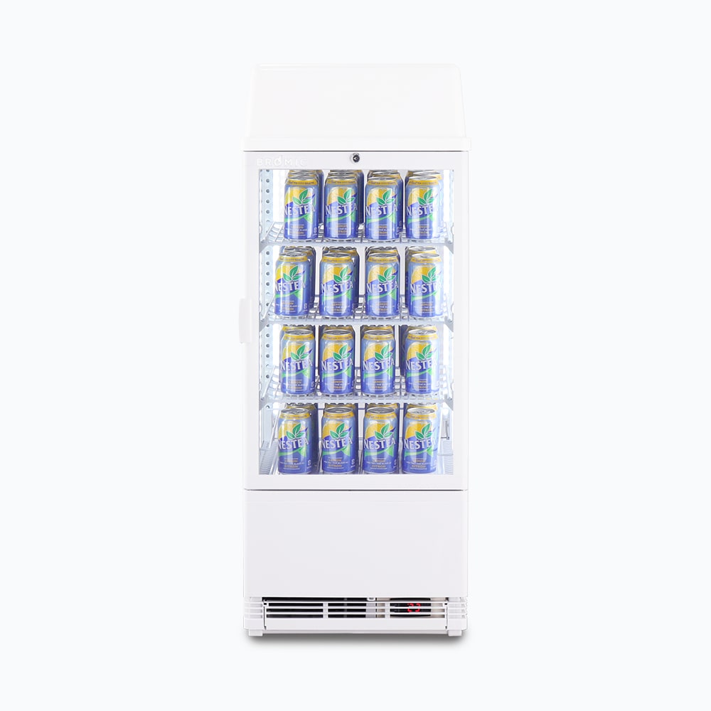 Bromic Countertop Beverage Fridge Flat Glass 78L LED with Lightbox CT0080G4LW