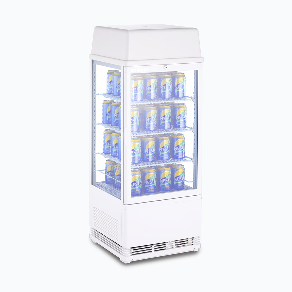 Bromic Countertop Beverage Fridge Flat Glass 78L LED with Lightbox CT0080G4LW