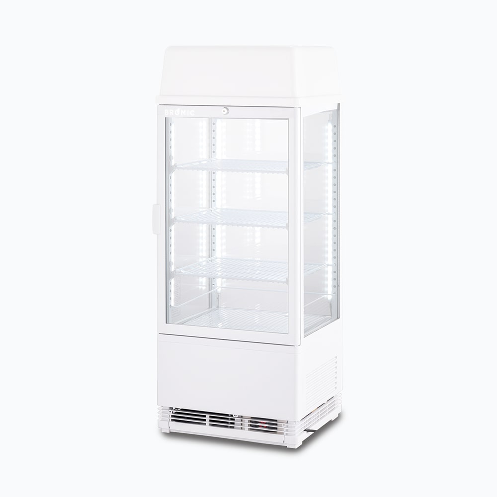 Bromic Countertop Beverage Fridge Flat Glass 78L LED with Lightbox CT0080G4LW