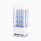 Bromic Countertop Beverage Fridge Flat Glass 78L LED with Lightbox CT0080G4LW