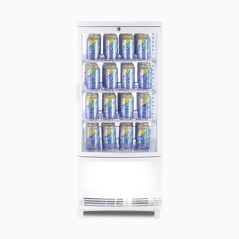 Bromic Countertop Beverage Fridge Curved Glass 80L LED CT0080G4WC