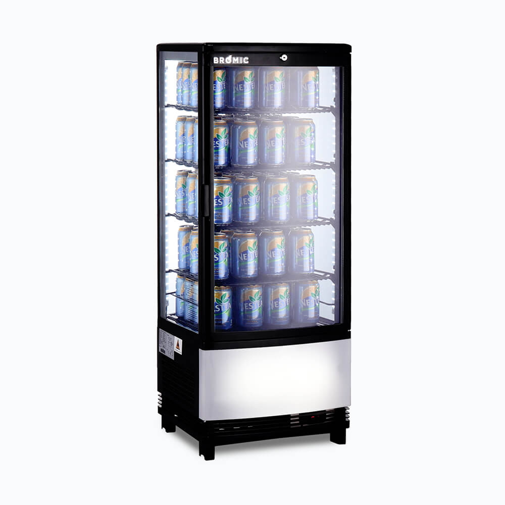 Bromic Countertop Beverage Fridge Curved Glass 98L LED CT0100G4BC