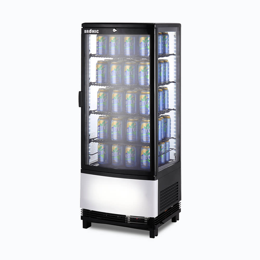 Bromic Countertop Beverage Fridge Curved Glass 98L LED CT0100G4BC