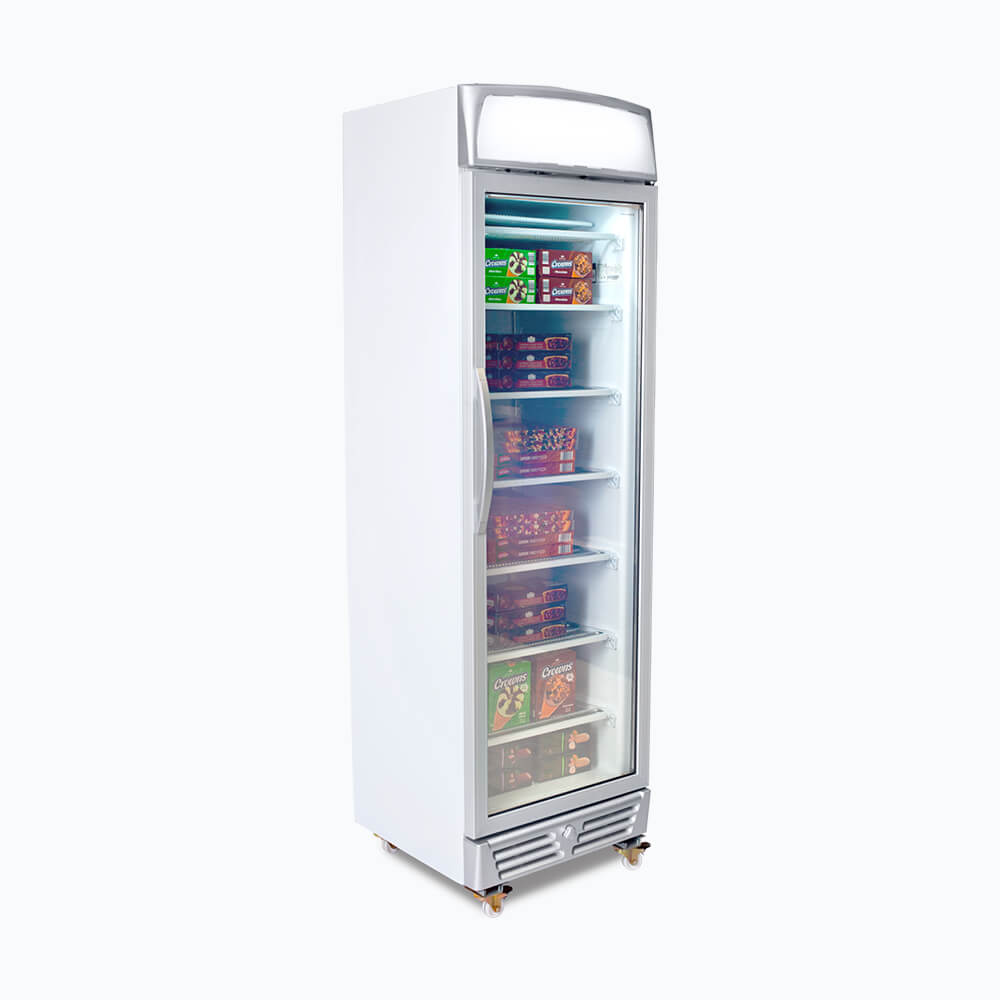 Bromic Upright Display Freezer with Lightbox Flat Glass Door 300L UF0374LS