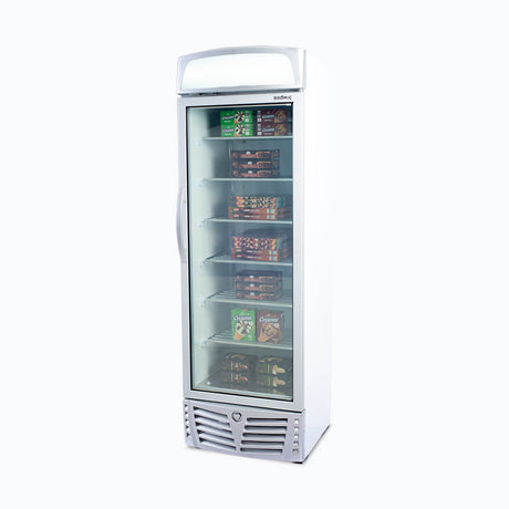 Bromic Upright Display Freezer with Lightbox LED Flat Glass Door 440L UF0440LS