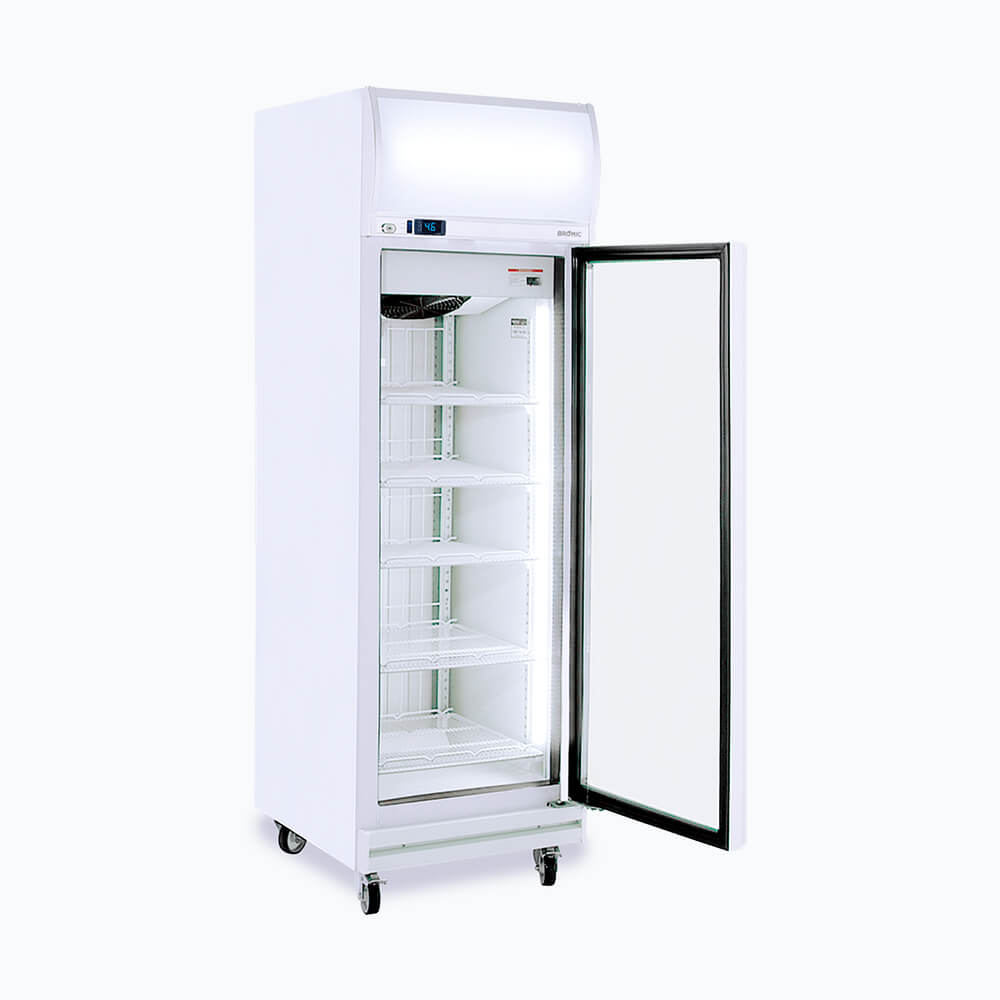 Upright Display Freezer - 444L - 1 Door - Flat Glass - Lightbox