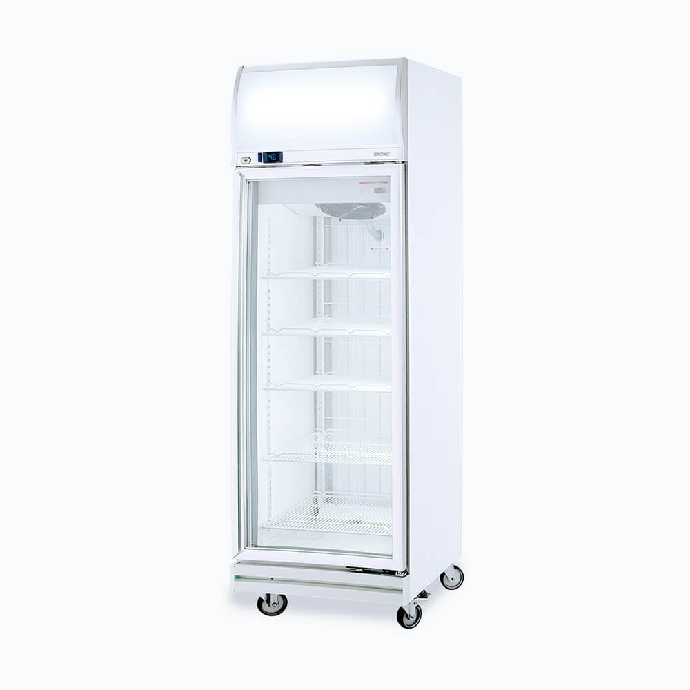 Upright Display Freezer - 444L - 1 Door - Flat Glass - Lightbox