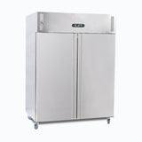 Upright Freezer - 1300L - 2 Doors - Stainless Steel