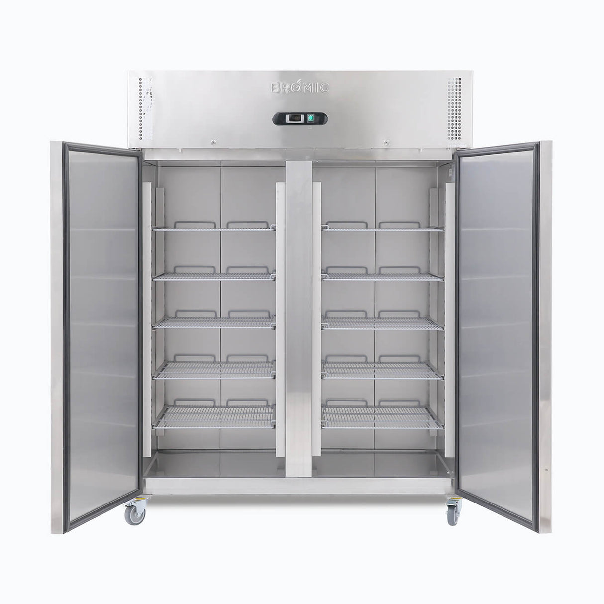 Upright Freezer - 1300L - 2 Doors - Stainless Steel