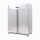 Upright Freezer - 1300L - 2 Doors - Stainless Steel