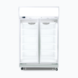 Bromic Upright Display Fridge - 976L - 2 Doors - Flat Glass - Lightbox