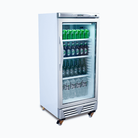 Upright Display Fridge - 215L - 1 Door - Flat Glass