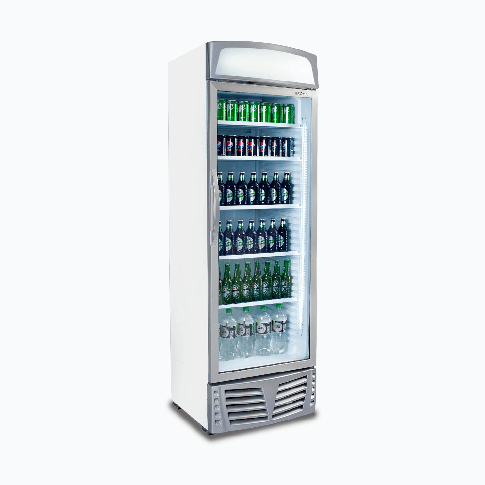 Bromic Upright Display Fridge - 438L - 1 Door - Flat Glass - Lightbox