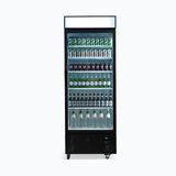 Upright Display Fridge - 659L - 1 Door - Flat Glass - Lightbox