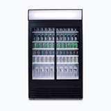 Upright Display Fridge  - 945L - 2 Doors - Sliding - Flat Glass - Lightbox