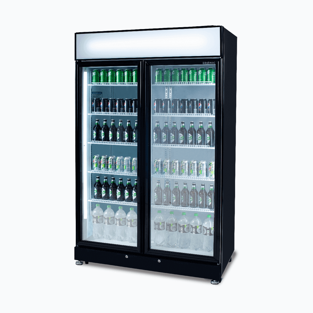 Bromic Upright Display Fridge Flat Glass Door LED GM1000LB ECO