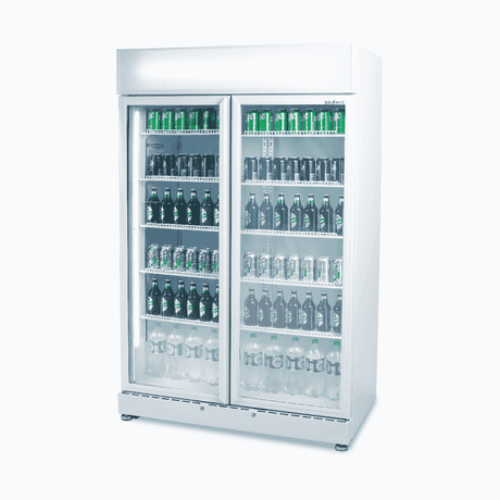 Bromic Upright Display Fridge Flat Glass Door 960L LED ECO GM1000LW ECO