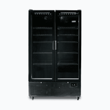 Bromic Upright Display Fridge - 1126L - 2 Door - Flat Glass - Black