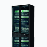 Bromic Upright Display Fridge - 1126L - 2 Door - Flat Glass - Black