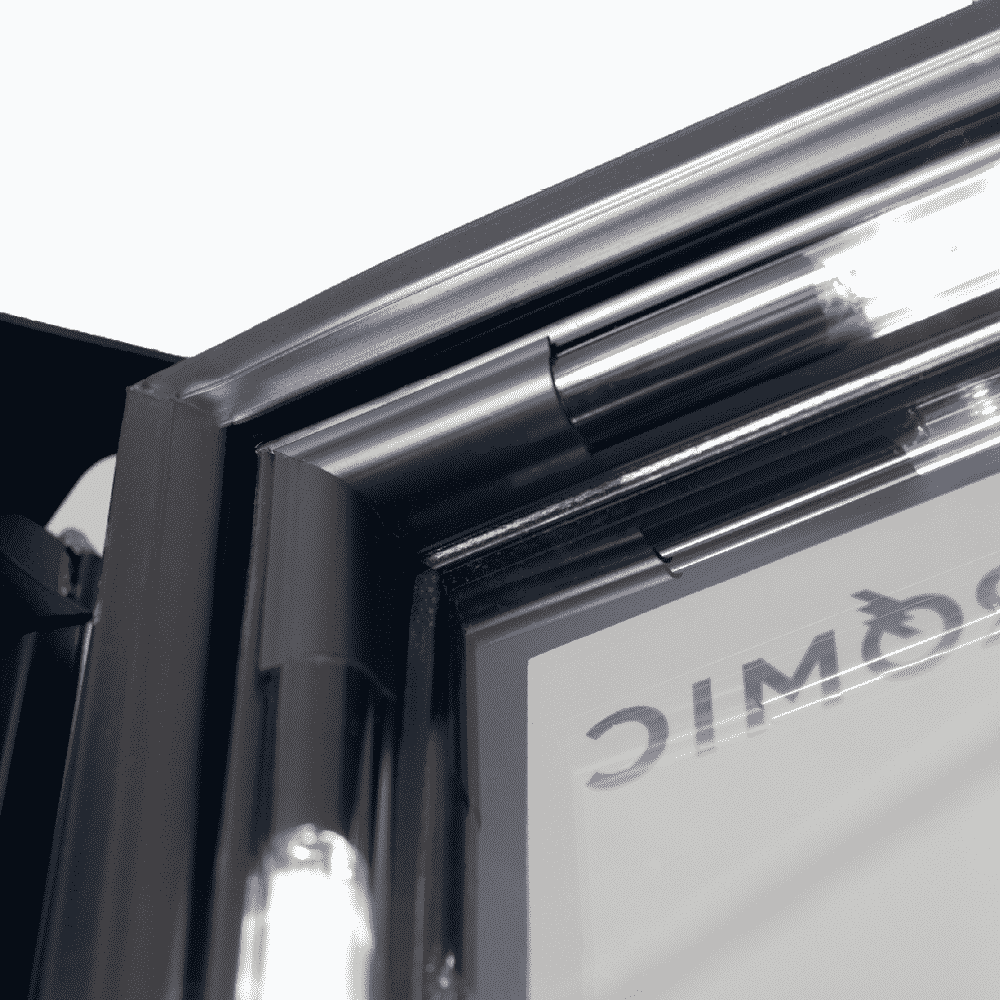 Bromic Upright Display Fridge - 1126L - 2 Door - Flat Glass - Black