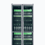 Bromic Upright Display Fridge - 1126L - 2 Door - Flat Glass - Silver