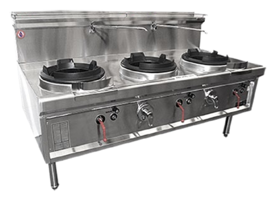 THREE HOLE COMPACT WOK BURNER C3B CH WL