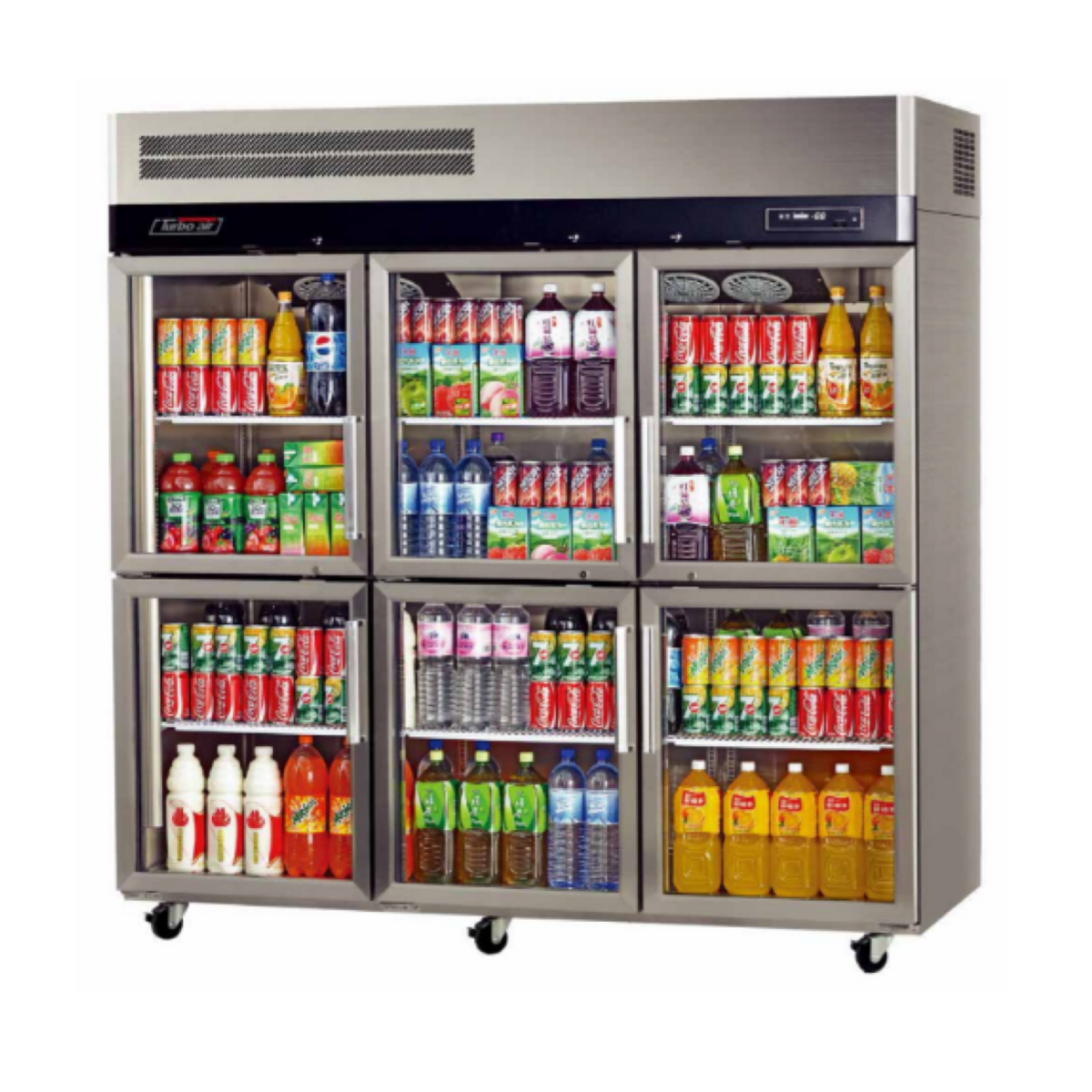 Turbo Air 6 Half Glass Door Upright Display Fridge 1868L KR65-6G-N - Whisk Hospitality - KR65-6G-N