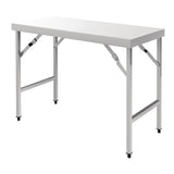 Vogue Folding Table St/St - 1200x600x900mm 47 1/4x 23 1/2 x 35 1/2" CB905