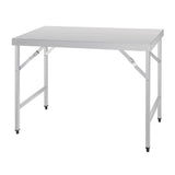 Vogue Folding Table St/St - 1200x600x900mm 47 1/4x 23 1/2 x 35 1/2" CB905