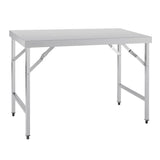 Vogue Folding Table St/St - 1200x600x900mm 47 1/4x 23 1/2 x 35 1/2" CB905
