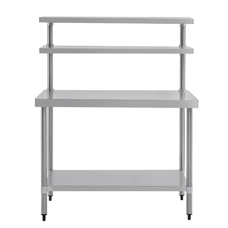 Vogue Table with Gantry Shelf St/St - 1500x 1200x600mm CC359