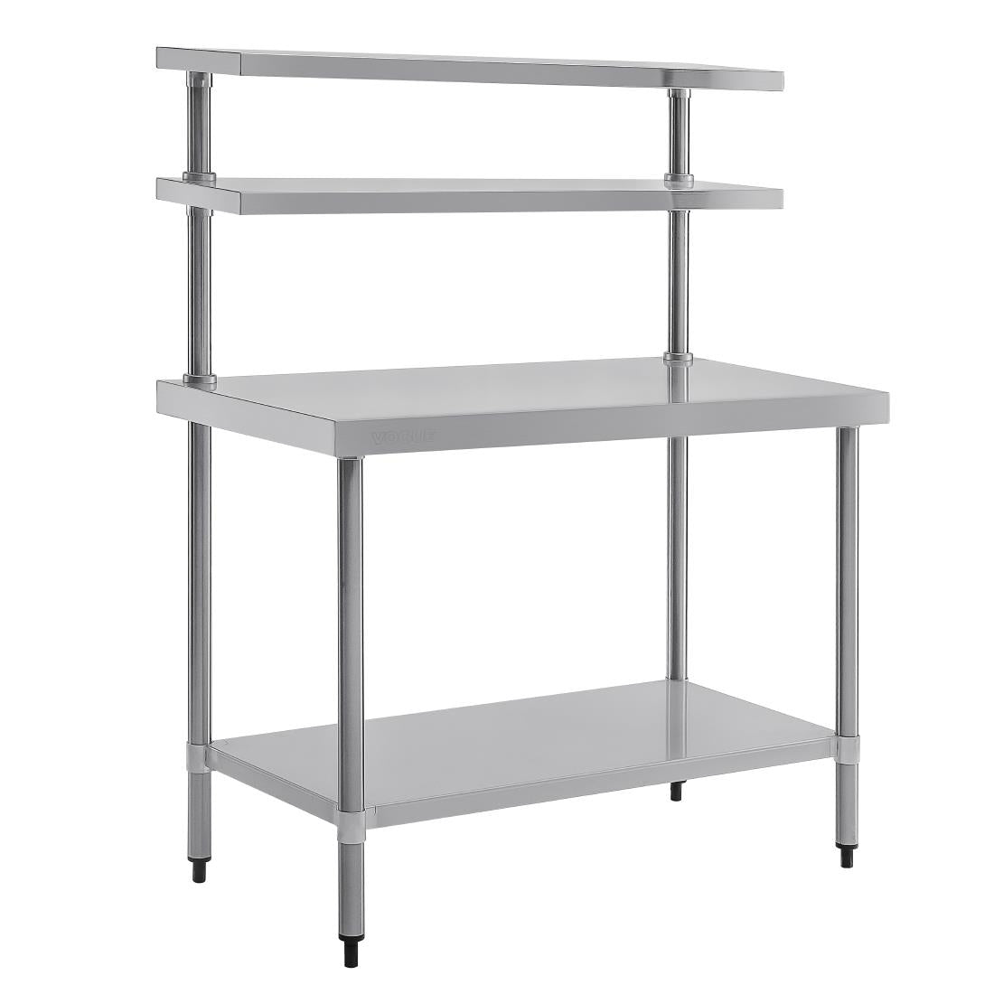 Vogue Table with Gantry Shelf St/St - 1500x 1200x600mm CC359