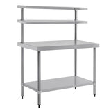 Vogue Table with Gantry Shelf St/St - 1500x 1200x600mm CC359
