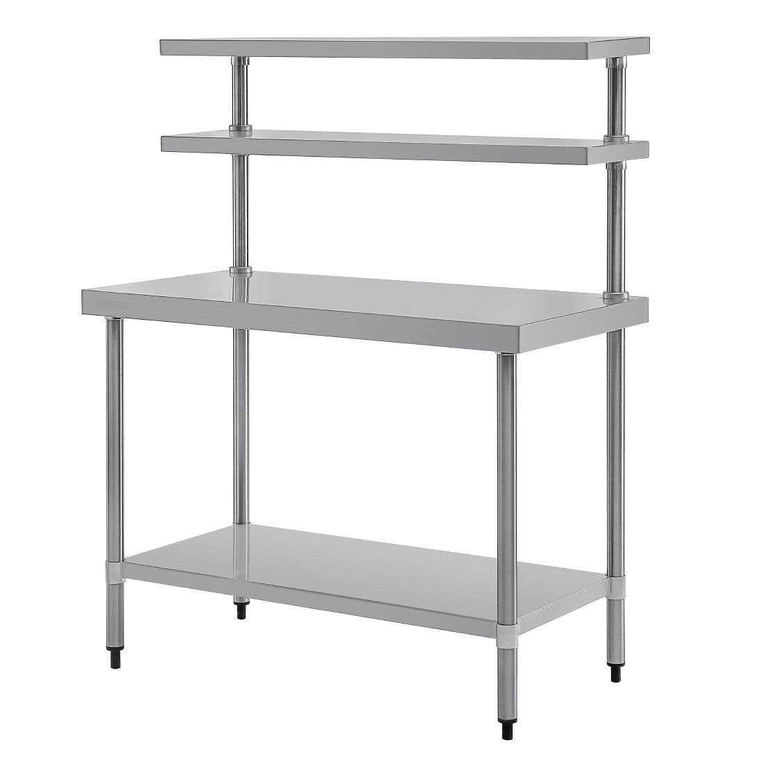 Vogue Table with Gantry Shelf St/St - 1500x 1200x600mm CC359