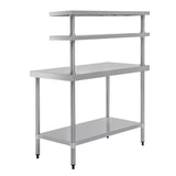 Vogue Table with Gantry Shelf St/St - 1500x 1200x600mm CC359