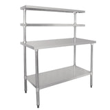 Vogue Table with Gantry Shelf St/St - 1500x1800x600mm CC360