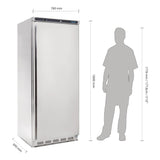 Polar C-Series Stainless Steel Upright Fridge - 600Ltr CD084-A