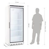 Polar C-Series Upright Display Fridge White 600Ltr CD088-A