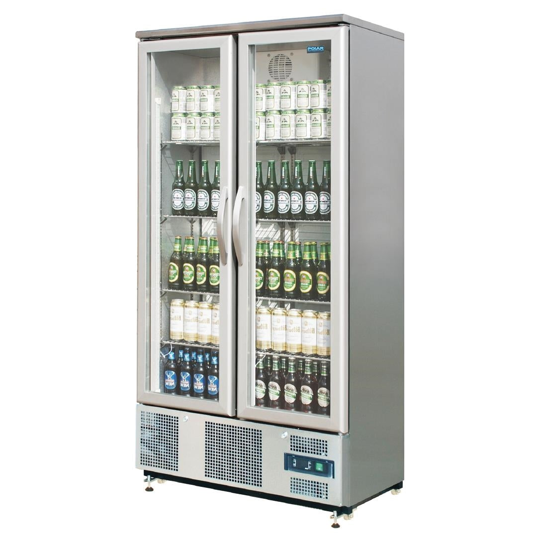 Polar G-Series Double Door Upright Back Bar Fridge Hinged St/St 490Ltr CK477-A